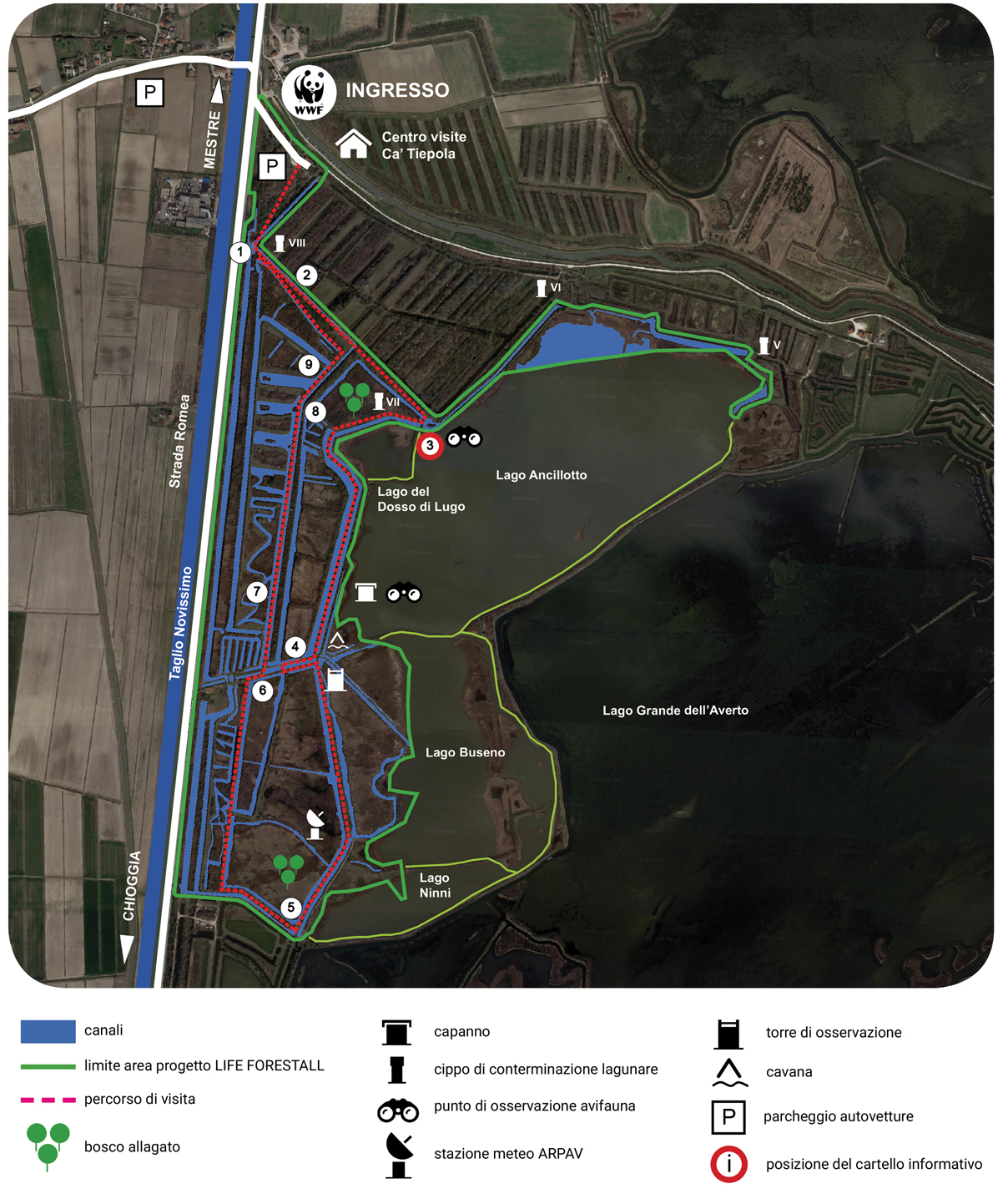 Mappa pannello 3 Il lago Ancillotto